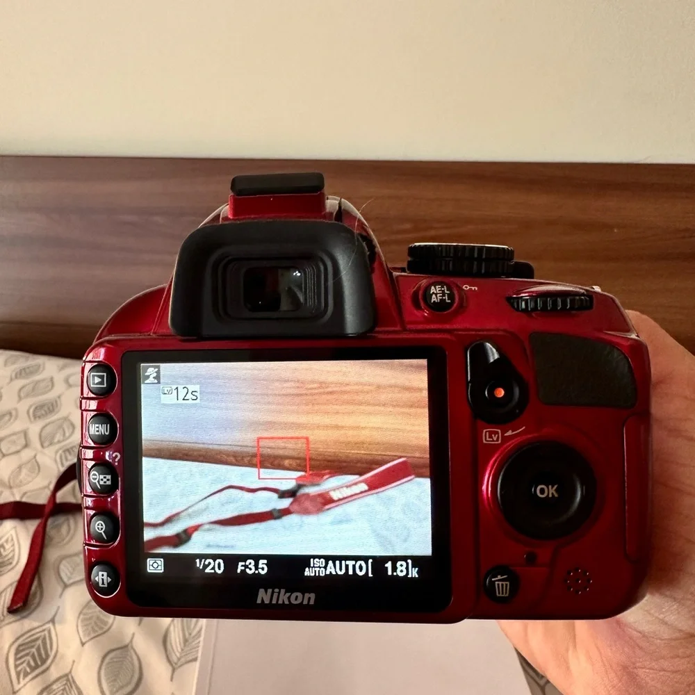 Nikon D3100 Digital SLR Camera with 18-55mm NIKKOR VR Lens - Red